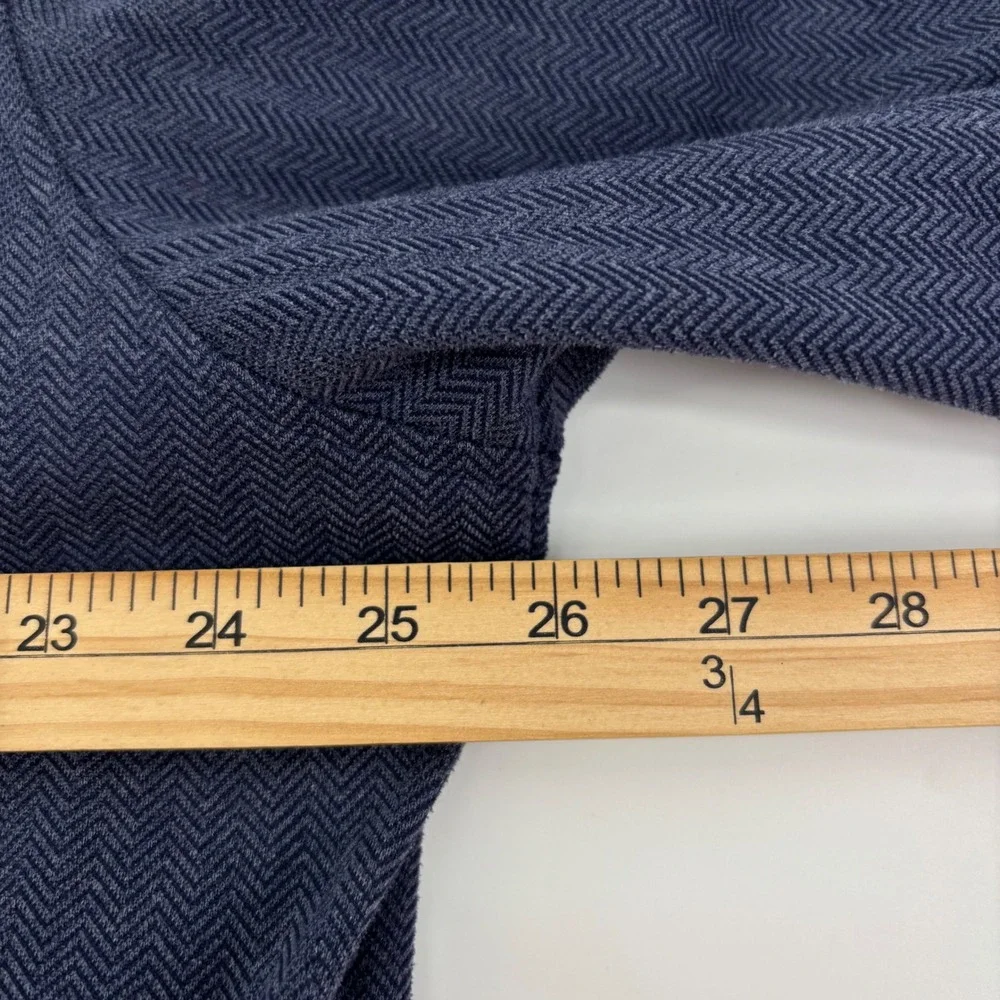 Pebble Beach Mens Full‎ Zip Jacket XL Blue Herringbone Textured Golf Layer PGA